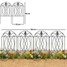 Set de 4 Vallas de Jardín Metálicas 125x56 cm con Diseño Arqueado Resistente Fácil de Instalar para Patio Césped... - Ogal.Es