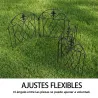 Set de 4 Vallas de Jardín Metálicas 125x56 cm con Diseño Arqueado Resistente Fácil de Instalar para Patio Césped... - Ogal.Es