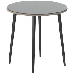 Mesa de Comedor de Jardín con Tablero de Vidrio Templado con Borde de Ratán Estructura de Acero 80x80x74 cm Gris - Ogal.Es