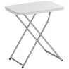 Mesa Plegable Camping Portátil con Altura Ajustable en 5 Niveles Encimera de HDPE y Marco Metálico 75x50x73,5 cm... - Ogal.Es