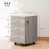 Cajonera de Escritorio con 3 Cajones Ruedas Cerradura 2 Llaves Archivador Móvil para Estudio Salón 40x40x61,5 cm... - Ogal.Es