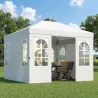 Carpa Plegable 3x3 m Pop-up con UPF50+ 4 Laterales Desmontables Altura Ajustable y Bolsa de Transporte Blanco - Ogal.Es