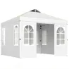Carpa Plegable 3x3 m Pop-up con UPF50+ 4 Laterales Desmontables Altura Ajustable y Bolsa de Transporte Blanco - Ogal.Es