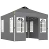 Carpa Plegable 3x3 m Pop-up con UPF50+ 4 Laterales Desmontables Altura Ajustable y Bolsa de Transporte Gris Oscuro - Ogal.Es