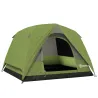 Tienda de Camping para 4 Personas Impermeable Fácil Instalación y Bolsa de Transporte Incluida 200x200x135 cm Verde - Ogal.Es