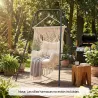 Soporte para Silla Colgante Hamaca 183 cm Soporte para Columpio Estructura de Acero Almohadillas Antideslizantes... - Ogal.Es