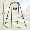 Soporte para Silla Colgante Hamaca 183 cm Soporte para Columpio Estructura de Acero Almohadillas Antideslizantes... - Ogal.Es