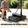Canasta de Baloncesto Exterior con Ruedas Altura Ajustable 235-305 cm Base Rellenable y Bolsa de Peso Negro - Ogal.Es