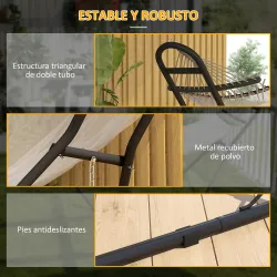 Soporte para Hamaca Largo 278 cm Cadena Ajustable con Estructura de Acero para Hamacas de 2,75-4 m Carga 150 kg ... - Ogal.Es