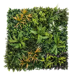 Seto Artificial Ocultación Jardín en Rollo 1x1 m Valla de Privacidad de Hiedra Artificial para Balcón Exterior - Ogal.Es