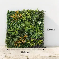 Seto Artificial Ocultación Jardín en Rollo 1x1 m Valla de Privacidad de Hiedra Artificial para Balcón Exterior - Ogal.Es