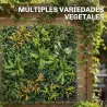 Seto Artificial Ocultación Jardín en Rollo 1x1 m Valla de Privacidad de Hiedra Artificial para Balcón Exterior - Ogal.Es