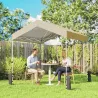Carpa Plegable 2,4x2,4 m Pop-up UPF50+ Bloqueo Central Altura Ajustable Bolsa de Transporte Sacos Arena Beige - Ogal.Es