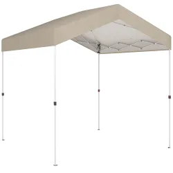 Carpa Plegable 2,4x2,4 m Pop-up UPF50+ Bloqueo Central Altura Ajustable Bolsa de Transporte Sacos Arena Beige - Ogal.Es