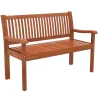 Banco de Jardín Madera Banco de Exterior 2 Plazas con Funda Impermeable Respaldo Ergonómico 125x62x90 cm Marrón ... - Ogal.Es