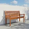 Banco de Jardín Madera Banco de Exterior 2 Plazas con Funda Impermeable Respaldo Ergonómico 125x62x90 cm Marrón ... - Ogal.Es