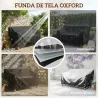 Banco de Jardín Madera Banco de Exterior 2 Plazas con Funda Impermeable Respaldo Ergonómico 125x62x90 cm Marrón ... - Ogal.Es