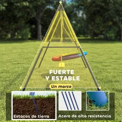 Columpio para Bebés Cuerdas Ajustables Soporte de Acero Carga 150 kg para 3 Niños de 3-8 Años Multicolor - Ogal.Es