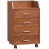 Cajonera de Escritorio con Ruedas Cajonera de Oficina con 4 Cajones Archivador Móvil para Estudio 40x36x65 cm Ma... - Ogal.Es