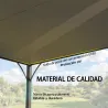 Pérgola de Jardín 3x4 m con Protección UPF 50+ Gazebo con Techo Ajustable Estructura de Aluminio para Exterior Gris - Ogal.Es