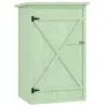 Armario de Jardín de Madera para Exterior para Herramientas con 2 Estantes y Techo Asfáltico 75x56x115 cm Verde - Ogal.Es
