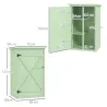 Armario de Jardín de Madera para Exterior para Herramientas con 2 Estantes y Techo Asfáltico 75x56x115 cm Verde - Ogal.Es