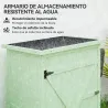 Armario de Jardín de Madera para Exterior para Herramientas con 2 Estantes y Techo Asfáltico 75x56x115 cm Verde - Ogal.Es