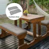 Cojín para Banco de 2 Plazas para Interior y Exterior con 8 Puntadas para Sillas Sofás 110x48x8 cm Gris - Ogal.Es