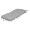Cojín para Banco de 2 Plazas para Interior y Exterior con 8 Puntadas para Sillas Sofás 110x48x8 cm Gris - Ogal.Es