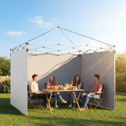 3 Paredes Laterales para Carpas de 3x3 m 300x200 cm Paredes Laterales de Repuesto de Tela Oxford con Cremallera ... - Ogal.Es