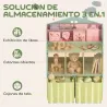 Estantería Infantil para Juguetes con Cajones de Tela Estantes Abiertos Diseño de Ositos Organizador de Juguetes... - Ogal.Es