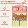 Estantería Infantil para Juguetes con Cajones de Tela Estantes Abiertos Diseño de Zorros Organizador de Juguetes... - Ogal.Es