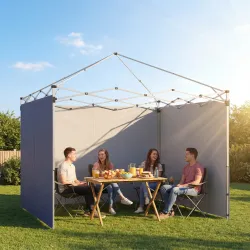 3 Paredes Laterales para Carpas de 3x3 m 300x200 cm Paredes Laterales de Repuesto de Tela Oxford con Cremallera ... - Ogal.Es
