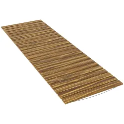 Camino de Jardín de Madera 120x38 cm Pasarela Recta Enrollable para Exteriores Resistente a la Intemperie Carbon... - Ogal.Es