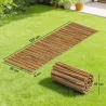 Camino de Jardín de Madera 120x38 cm Pasarela Recta Enrollable para Exteriores Resistente a la Intemperie Carbon... - Ogal.Es
