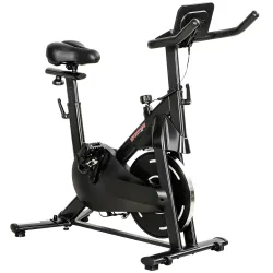 Bicicleta Estática en Casa con Resistencia Magnética Regulable Pantalla LCD Asiento y Manillar Ajustables Ruedas... - Ogal.Es
