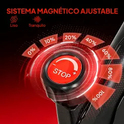 Bicicleta Estática en Casa con Resistencia Magnética Regulable Pantalla LCD Asiento y Manillar Ajustables Ruedas... - Ogal.Es