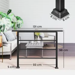 Barandilla de Escalera 131 cm Pasamanos para Escalera con Kit de Instalación Ángulo Ajustable para 1-4 Escalones... - Ogal.Es