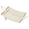 Hamaca Acolchada de Jardín Portátil con Almohada Desmontable Bolsillo para Revistas Marco de Madera 325x140 cm C... - Ogal.Es
