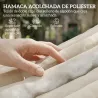 Hamaca Acolchada de Jardín Portátil con Almohada Desmontable Bolsillo para Revistas Marco de Madera 325x140 cm C... - Ogal.Es