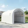 Garaje Exterior para Coche 3x6 m Impermeable con Tejido PE Resistente Marco de Metal Galvanizado UPF 30+ Blanco - Ogal.Es