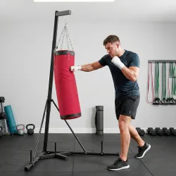 Soporte para Saco de Boxeo de Pie de Acero con Altura Ajustable 175?220 cm y 185?231 cm Base Pesada y Bolsa de A... - Ogal.Es