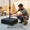 Base para Sombrilla con Funda Bolsas de Arena Pie para Sombrilla Postes Ø48 mm Rellenable Arena 80kg Arena Húmed... - Ogal.Es