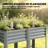 Huerto Urbano Elevado con Estante Inferior Mesa de Cultivo de Metal Galvanizado con Forro 120x55x80 cm Gris Plat... - Ogal.Es