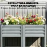 Huerto Urbano Elevado con Estante Inferior Mesa de Cultivo de Metal Galvanizado con Forro 120x55x80 cm Gris Plat... - Ogal.Es