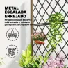 Jardinera de Madera con Enrejado Metálico y Ruedas para Plantas Trepadoras Macetero Elevado 72x36x168 cm Carboni... - Ogal.Es