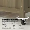 Jardinera de Madera con Enrejado Metálico y Ruedas para Plantas Trepadoras Macetero Elevado 72x36x168 cm Carboni... - Ogal.Es