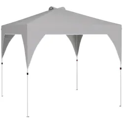 Carpa Plegable Pop-up 3x3 m con Bloqueo Central Altura Ajustable Bolsa Transporte con Ruedas y Sacos de Arena Gris - Ogal.Es