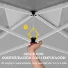 Carpa Plegable Pop-up 3x3 m con Bloqueo Central Altura Ajustable Bolsa Transporte con Ruedas y Sacos de Arena Gris - Ogal.Es