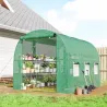 Invernadero de Exterior 2,8x2x1,9 m con Estantes Invernadero de Túnel con Puerta Enrollable 6 Ventanas de Malla ... - Ogal.Es